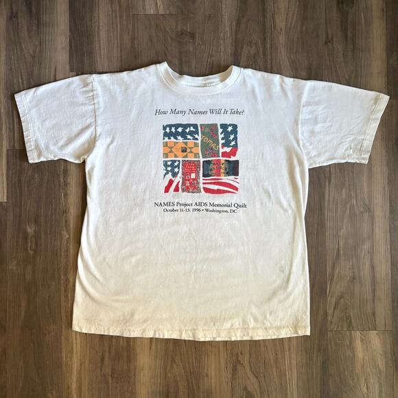 Vintage The Names Project AIDS Memorial Quilt T-Shirt Men's Size M LGBTQ - Picture 1 of 6